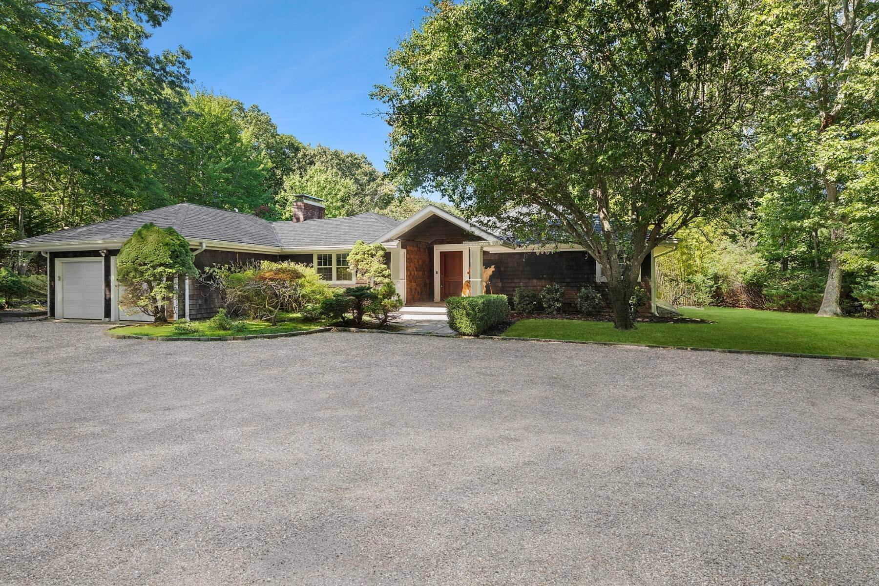 Single Family Homes for Sale at Single Story Sag Harbor Oasis with Pool, Pool House and Tennis 1875 Noyac Path Sag Harbor, New York 11963 United States
